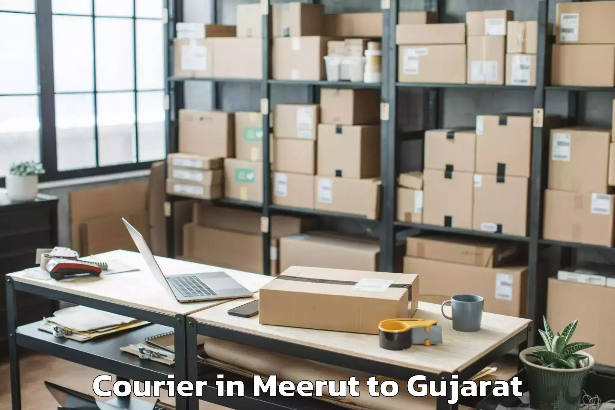 Trusted Meerut to Dehgam Courier